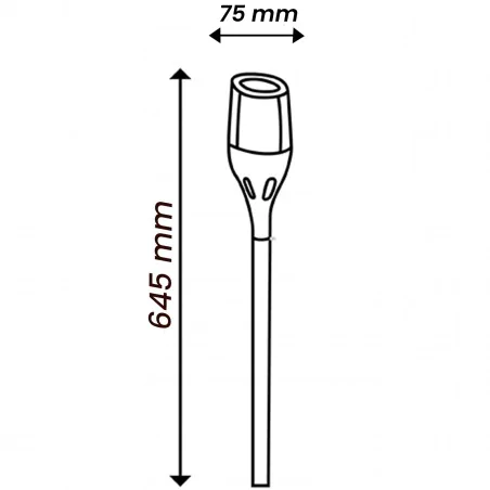 Lampy-solarne - lampka solarna ogrodowa wbijana pochodnia imitująca płomień sunari fls-230 