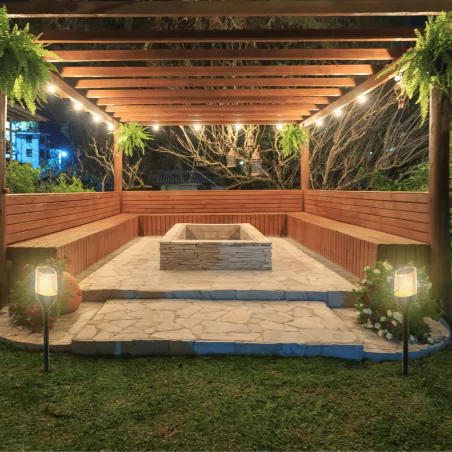 Lampy-solarne - lampka solarna ogrodowa wbijana pochodnia imitująca płomień sunari fls-230 