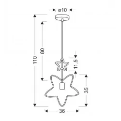 Oswietlenie - single ss lampa wisząca 1x20w e27 iq kids niebieski candellux 