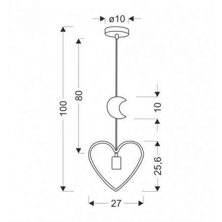 Oswietlenie - single hm lampa wisząca 1x20w e27 iq kids różowy+biały candellux 