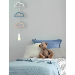 Oswietlenie - single ccc lampa wisząca 1x20w e27 iq kids różowy+niebieski+biały candellux 
