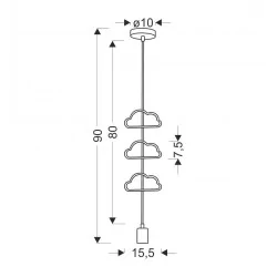 Oswietlenie - single ccc lampa wisząca 1x20w e27 iq kids biały+niebieski+różowy candellux 