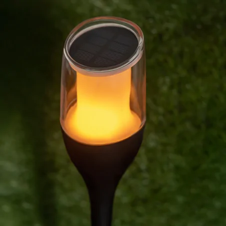 Lampy-solarne - lampka solarna ogrodowa wbijana pochodnia imitująca płomień sunari fls-230 
