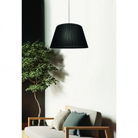 Oswietlenie - notizia lampa wisząca satynowy 37 1x60w e27 abażur czarny candellux 