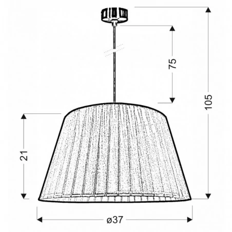 Oswietlenie - notizia lampa wisząca satynowy 37 1x60w e27 abażur czarny candellux 