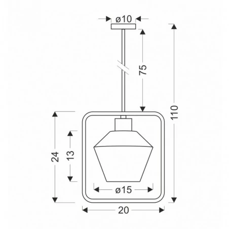 Oswietlenie - niko lampa wisząca czarny 1x40w e27 klosz bezbarwny karbowany candellux 