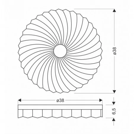 Oswietlenie - lemo lampa sufitowa plafon drewniany 24w led 38cm biały 4000k candellux 