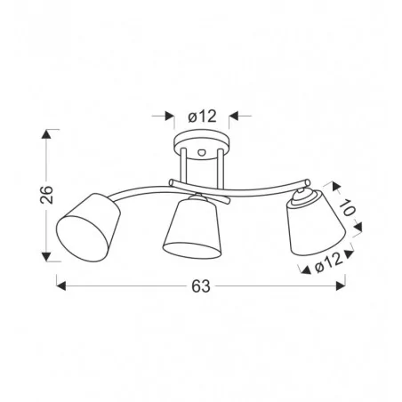 Oswietlenie - greco lampa sufitowa czarny+złoty 3x40 e27 klosz biały candellux 