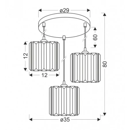 Oswietlenie - glassia lampa wisząca talerz czarny 3x40 e27 klosz czarny+kryształy bezbarwne candellux 
