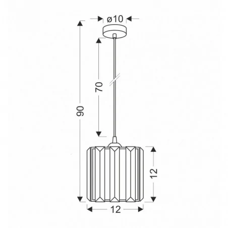 Oswietlenie - glassia lampa wisząca czarny 1x40 e27 klosz czarny+kryształy bezbarwne candellux 