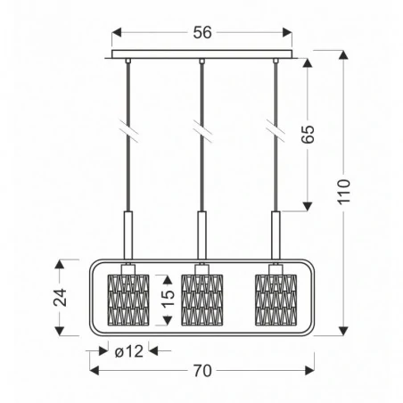 Oswietlenie - crown lampa wisząca czarny 3x40w e27 abażur beżowy candellux 