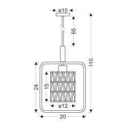 Oswietlenie - crown lampa wisząca czarny 1x40w e27 abażur beżowy candellux 