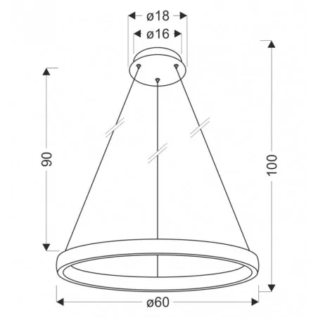 Oswietlenie - hashim lampa wisząca 60cm złoty 34w led kryształki bezbarwne candellux 