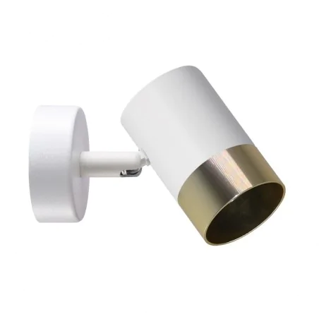 Kinkiety-do-salonu - kinkiet na ścianę biało-złoty gu10 ruchomy tobi 91-27450 candellux 