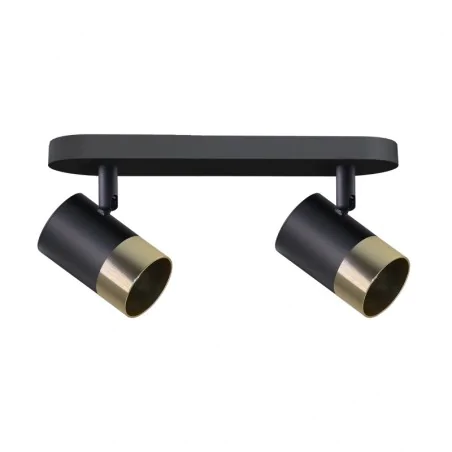 Oswietlenie-sufitowe - lampa sufitowa podwójna spot czarno-złoty gu10 tobi 92-27429 candellux 
