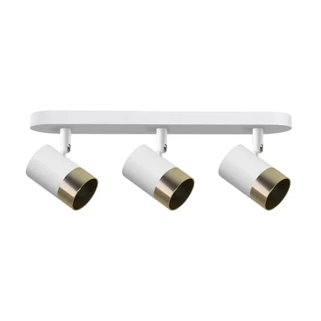 Oswietlenie-sufitowe - listwa sufitowa potrójna spot biało-złote regulowane reflektorki tobi 93-27481 candellux 
