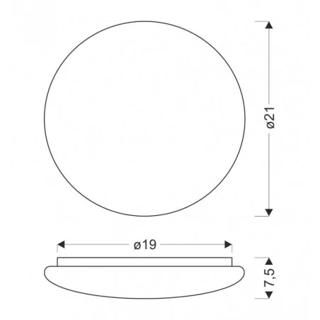 Plafony - plafon led okrągły biały o średnicy 21cm o mocy 12w neutralny belina 12-28778 candellux 