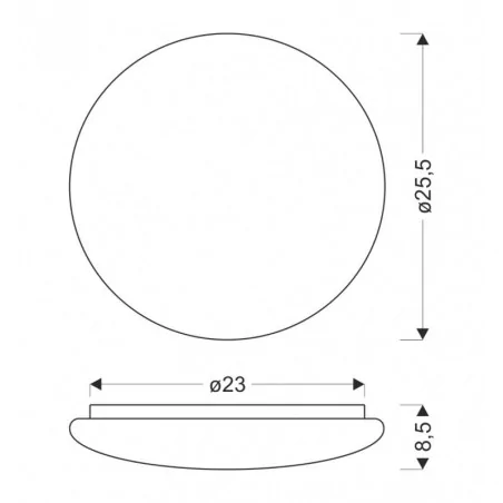 Oswietlenie - belina lampa sufitowa plafon 25,5cm 18w led 4000k klosz biały candellux 