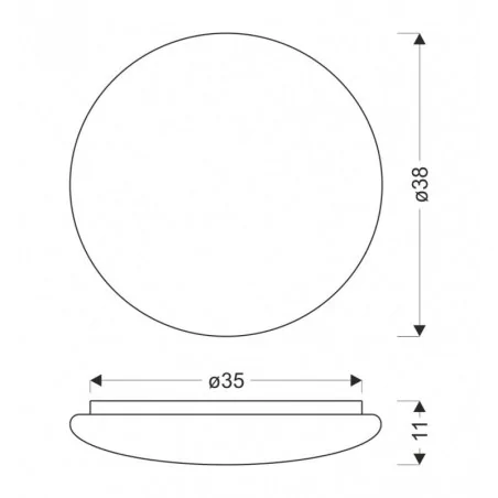 Oswietlenie - belina lampa sufitowa plafon 38cm 36w led 4000k klosz biały candellux 