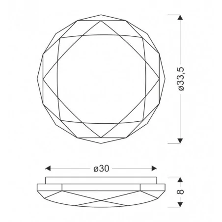 Oswietlenie - baldo lampa sufitowa plafon 33,5cm 24w led 4000k klosz biały candellux 