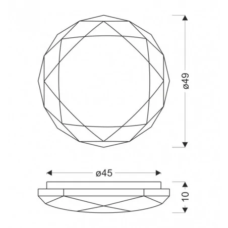Oswietlenie - baldo lampa sufitowa plafon 49cm 60w led 4000k klosz biały candellux 
