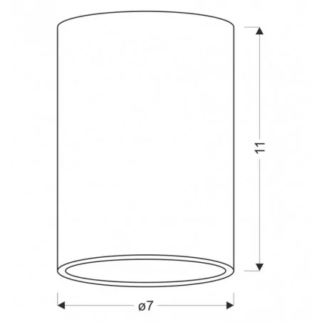 Oswietlenie - tuba lampa sufitowa czarny 1x15w gu10 odbł. złoty śr. 7 cm candellux 