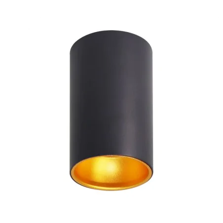 Oswietlenie - tuba lampa sufitowa czarny 1x15w gu10 odbł. złoty śr. 7 cm candellux 