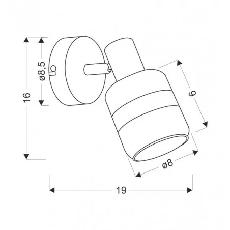 Oswietlenie - kinkiet na ścianę nowoczesny ruchomy z dymionym kloszem yuki 91-13415 candellux 