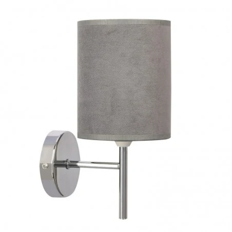 Oswietlenie - yan lampa kinkiet chromowy 1x40w e14 abażur grafitowy candellux 