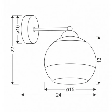 Oswietlenie - contessa lampa kinkiet czarny 1x40 e27 klosz złoty candellux 