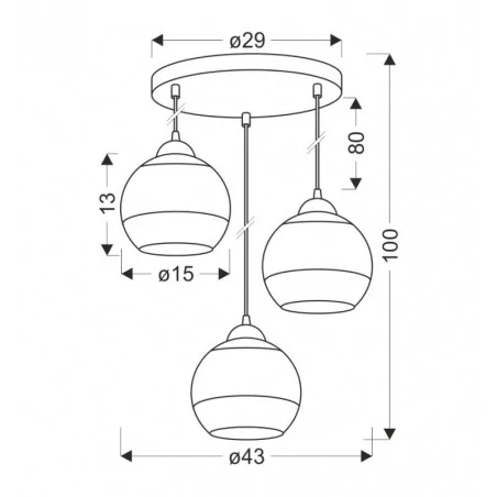 Oswietlenie - contessa lampa wisząca talerz czarny 3x40 e27 klosz złoty candellux 