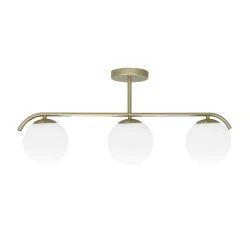 Oswietlenie - amadeo lampa sufitowa mosiężny 3x40w e14 klosz biały candellux