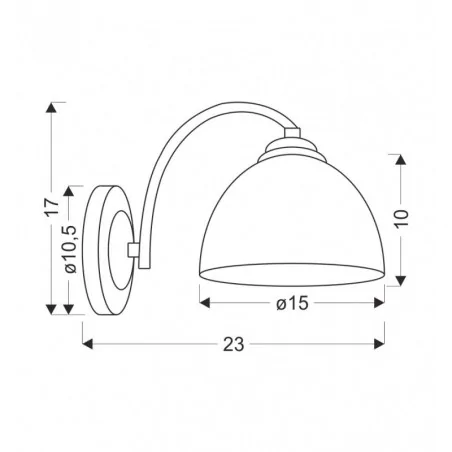 Oswietlenie - gracja lampa kinkiet czarny perłowy 1x40 e27 klosz biały candellux 