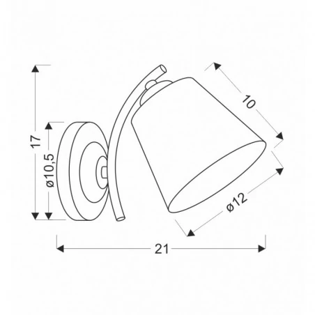 Oswietlenie - greco lampa kinkiet czarny+złoty 1x40 e27 klosz biały candellux 