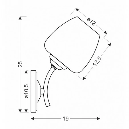 Oswietlenie - zina lampa kinkiet patynowy 1x40 e27 klosz biały candellux 