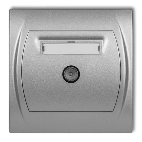 Gniazda-antenowe - gniazdo antenowe tv srebrny metalik 7lgtv-1 logo karlik 