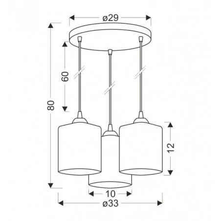 Oswietlenie - serena lampa wisząca talerz czarny 3x40 e27 klosz złoty candellux 