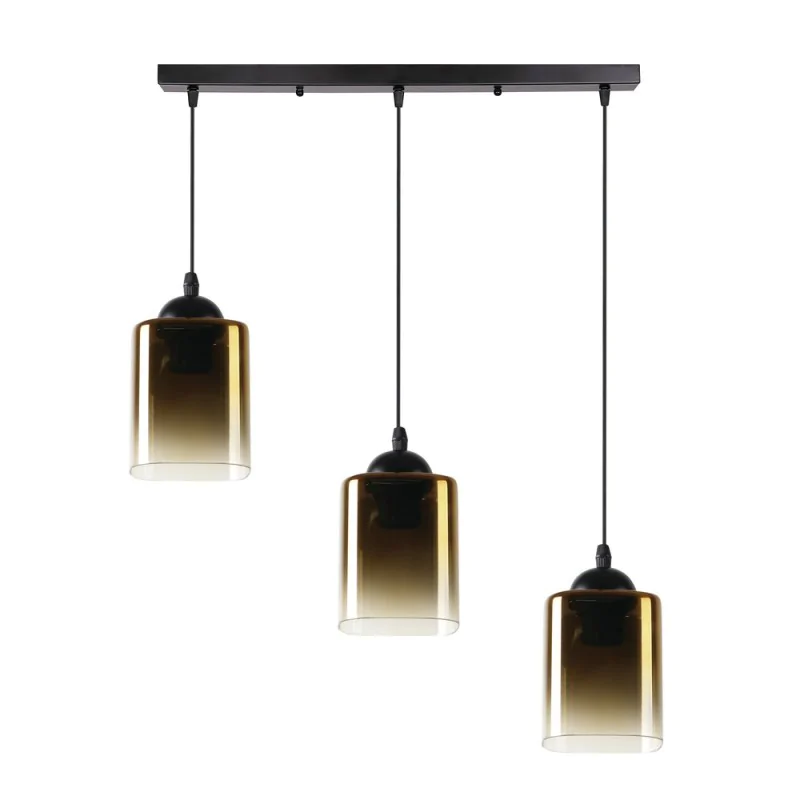 Oswietlenie - serena lampa wisząca czarny 3x40 e27 klosz złoty candellux firmy Candellux 