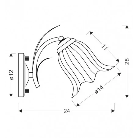 Oswietlenie - antiqa lampa kinkiet patynowy 1x40 e27 klosz biały candellux 