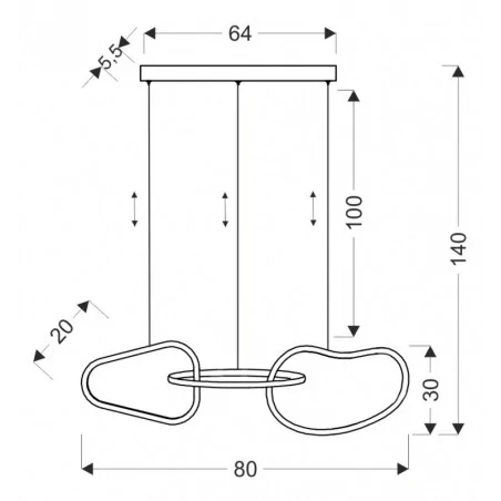 Oswietlenie - anneli lampa wisząca francuskie złoto 30w led 3000k maskownica biała candellux 