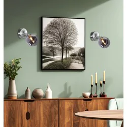 Oswietlenie - rodia lampa kinkiet satynowy 1x40w g9 klosz grafitowy candellux 