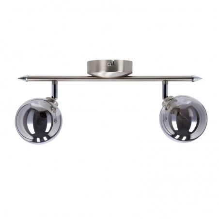 Oswietlenie - rodia lampa sufitowa listwa satynowy 2x40w g9 klosz grafitowy candellux 