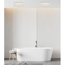 Oswietlenie - jasper lampa sufitowa plafon 12w led 26cm biały 4000k ip44 candellux 