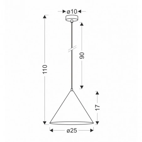 Oswietlenie - dunca lampa wisząca 25 czarny 1x40 e27 klosz ciemny orzechowy candellux 