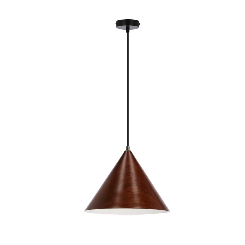 Oswietlenie - dunca lampa wisząca 32 czarny 1x40 e27 klosz ciemny orzechowy candellux firmy Candellux 