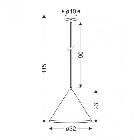 Oswietlenie - dunca lampa wisząca 32 czarny 1x40 e27 klosz jasny dębowy candellux 