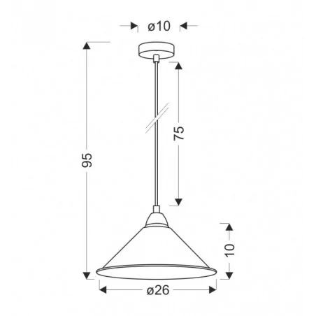 Oswietlenie - avola lampa wisząca chromowy 26 1x60w e27 klosz biały candellux 