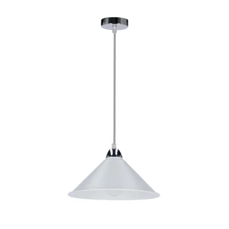 Oswietlenie - avola lampa wisząca chromowy 26 1x60w e27 klosz biały candellux 
