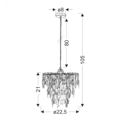 Oswietlenie - armo lampa wisząca chromowy 1x60w e27 candellux 