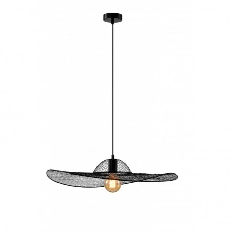 Oswietlenie - deco lampa sufitowa czarny 1x40w e27 abażur czarny candellux 